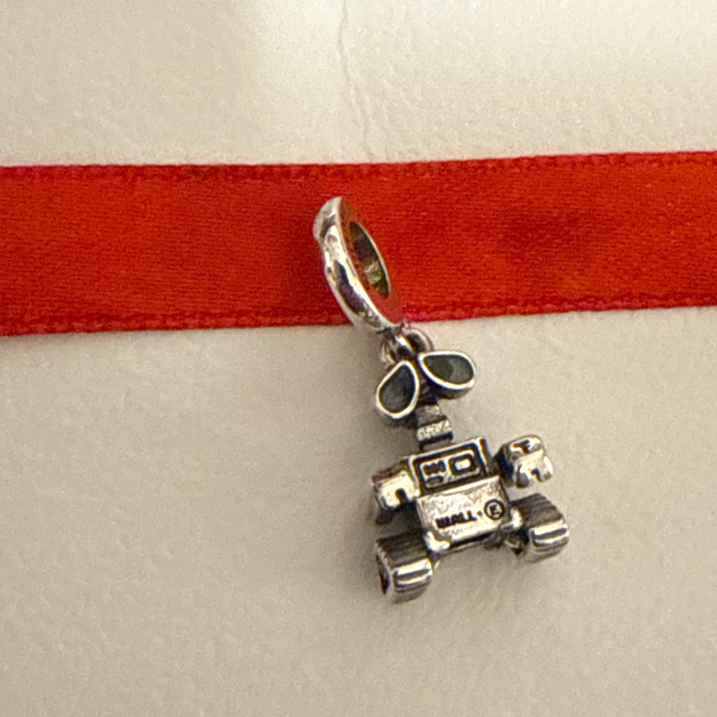 Silver Robot Charm Pendant